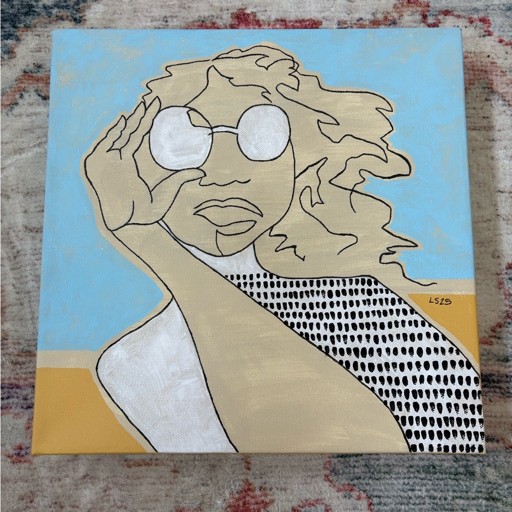 Lindsey Shaw Original Art Painting “Confidence” Momlife‎ Portrait 12x12 Canvas